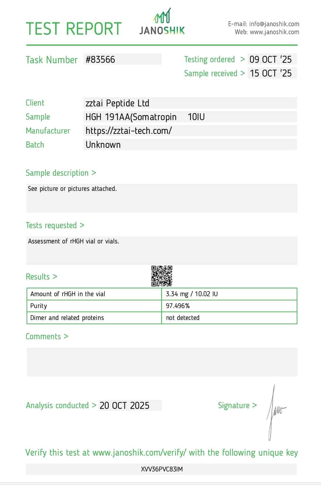 HGH 191AA Somatropin 10IU - Image 2