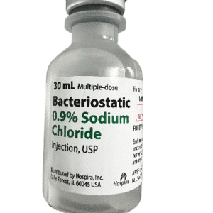 Bacteriostatic 0.9% Sodium Chloride 30mL – Hospira Injection USP